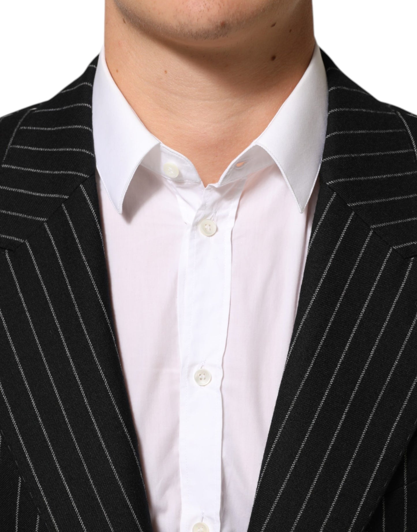 Black Stripes 2 Buttons Suit Jacket Blazer