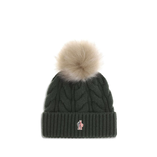 Green Fleece Wool Beanie