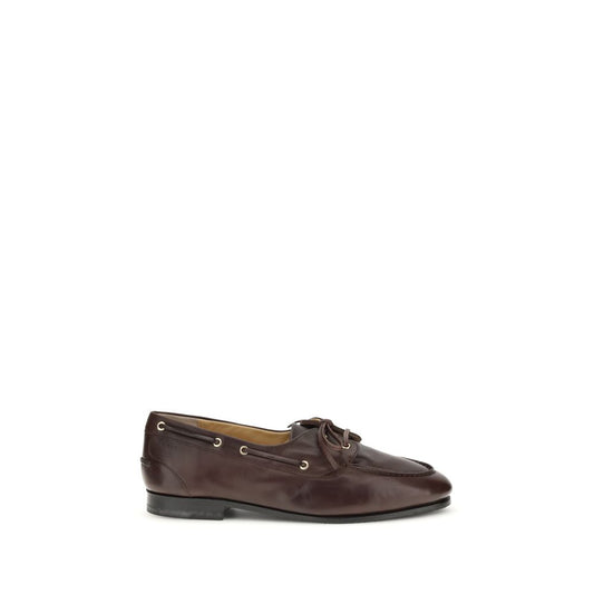 Brown Calf Leather Bos Taurus Slip-On Loafers