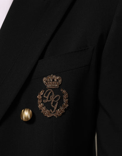 Black Wool 2 Buttons Suit Men Jacket Blazer