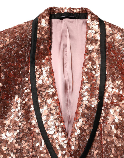 Pink Sequin SICILIA 1 Button Men Suit Blazer