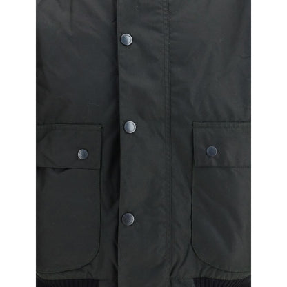 Black Cotton Shell Jacket