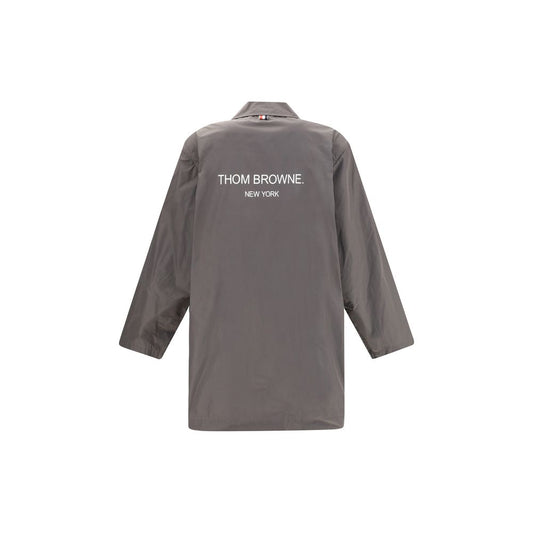 Brown Polyester Trench Coat
