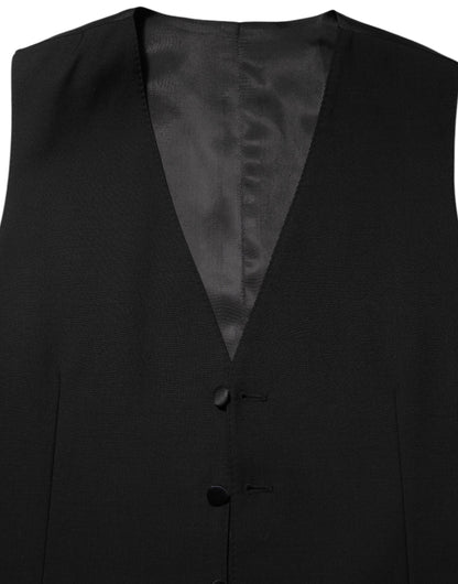 Black Wool Dress Formal Men Waistcoat Vest
