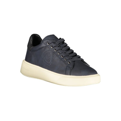 Blue Polyester Men Sneaker