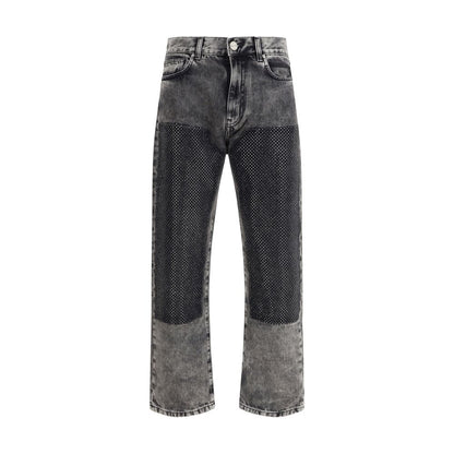 Gray Cotton Jeans Denim