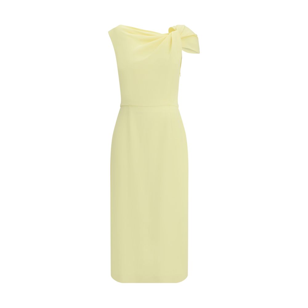 Yellow Viscose Casual Dress