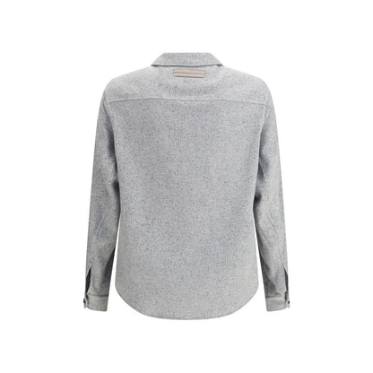 Gray Cashmere Dress Shirt