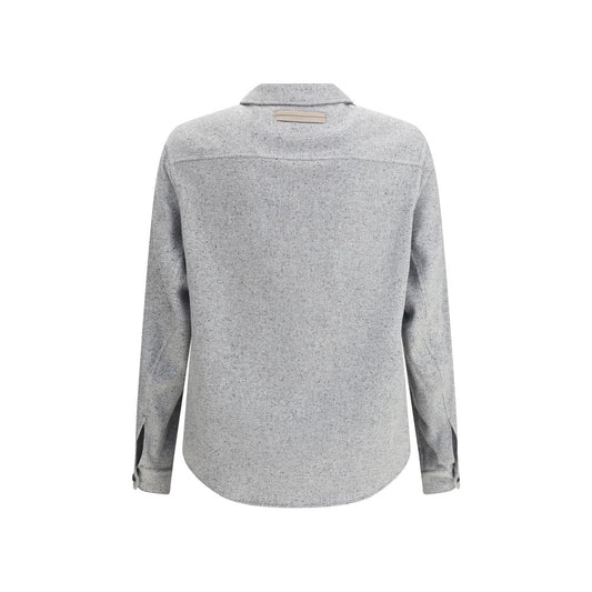 Gray Cashmere Dress Shirt