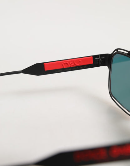 Black Metal Pilot Frame Shades Eyewear Sunglasses