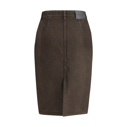 Brown Denim Skirt