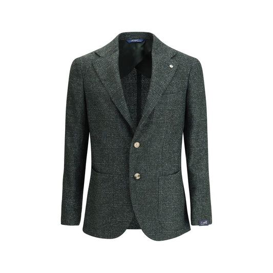 Bicolor Fleece Wool Blazer