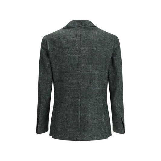 Bicolor Fleece Wool Blazer