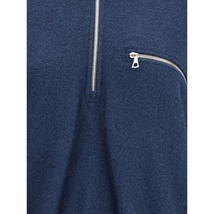 Blue Fleece Wool Sweatshirt