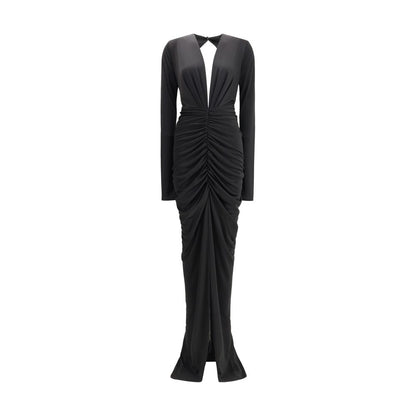 Black Acetate Casual Dress