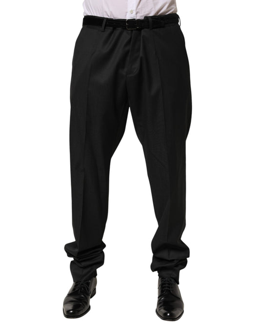 Black Wool Formal Dress Men Trouser Pants