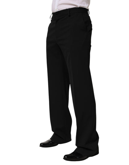 Black Wool Formal Dress Men Trouser Pants