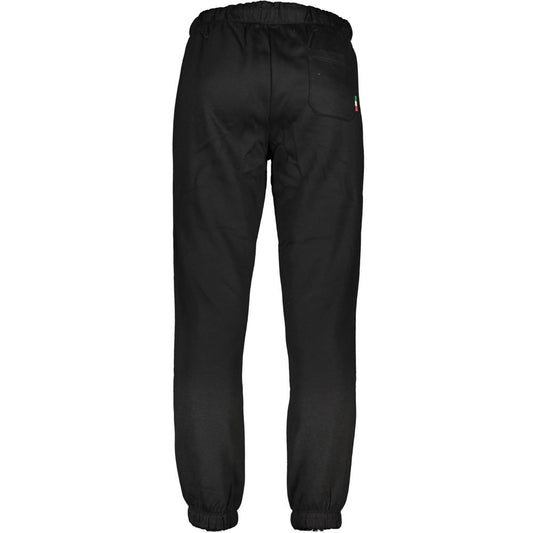Black Polyester Men's Sweatpants