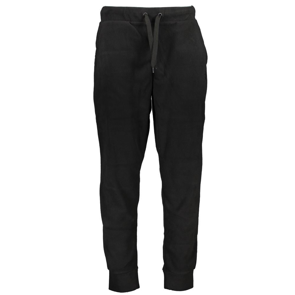 Black Polyester Men's Sweatpants