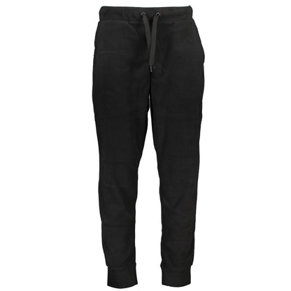 Black Polyester Men's Sweatpants