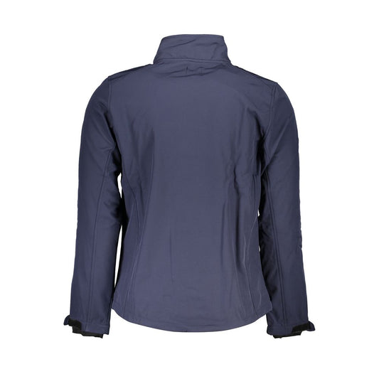 Blue Polyester Jackets & Coat