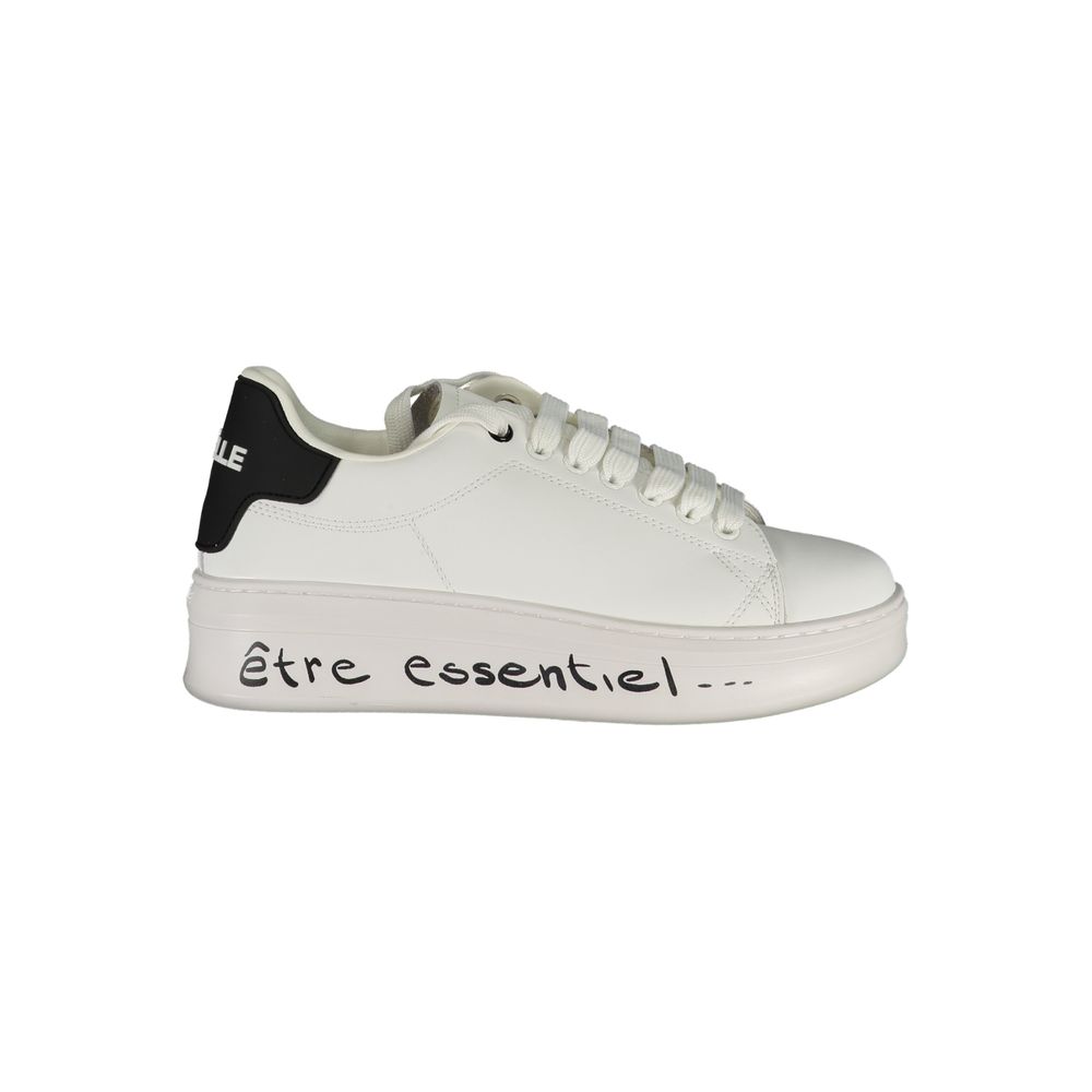 "Bianco Polyurethane Women Sneaker"