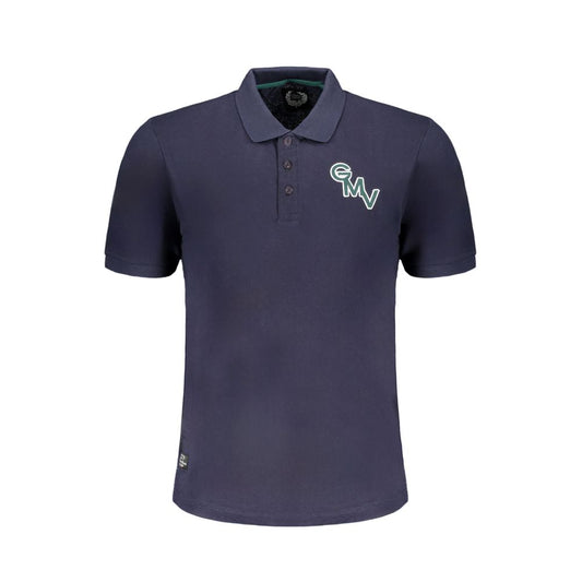 Blue Cotton Polo Shirt