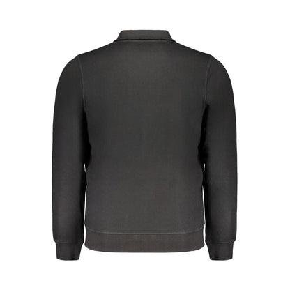 Black Cotton Men's Sweatshirt