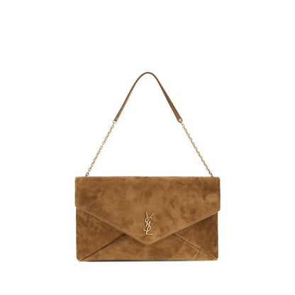 Beige Calf Leather Bos Taurus Shoulder Bag