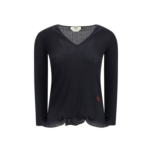Black Fleece Wool Top