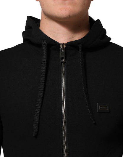 Sweater Black Cotton Hooded Men Sweatshirt Sweater