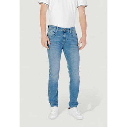 Blue Cotton Skinny Jeans