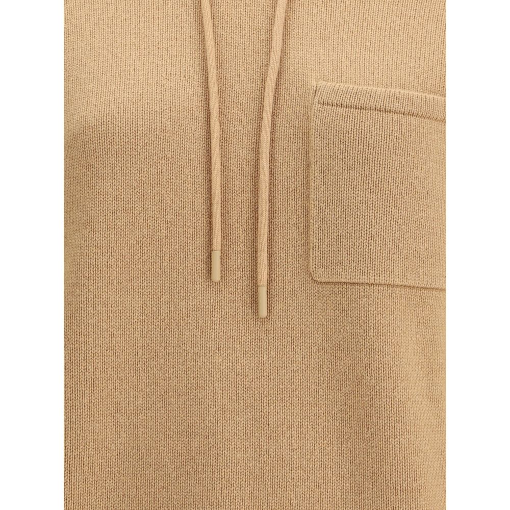 Beige Wool Hoodie