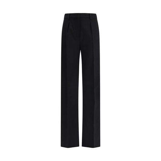 Black Camel Hair  Casual Pants