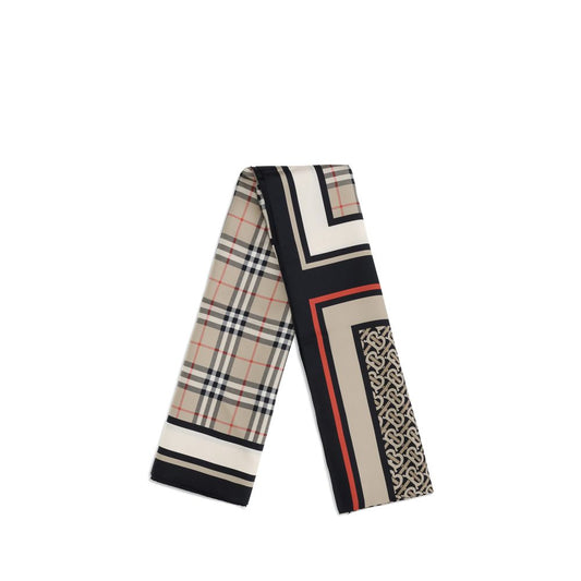 Beige Silk Scarf