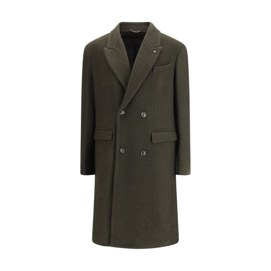 Green Fleece Wool Coat
