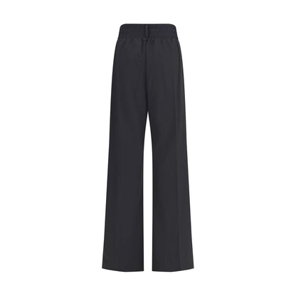 Black Fleece Wool Casual Pants