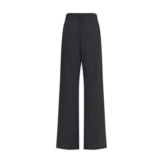 Black Fleece Wool Casual Pants