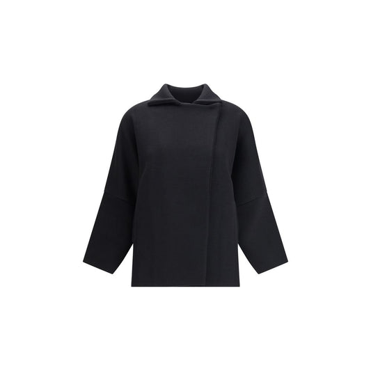 Black Merino Wool Coat