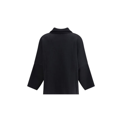 Black Merino Wool Coat