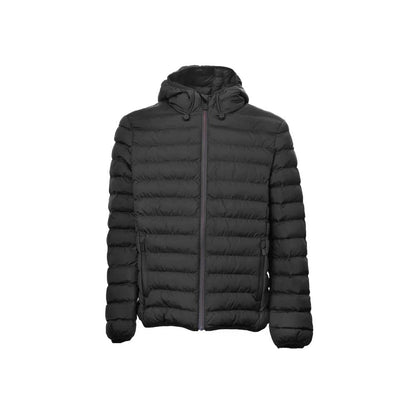 Black Polyester Men's Quilted Jacket
