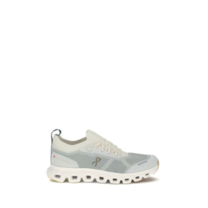 White Polyester Athletic Sneakers