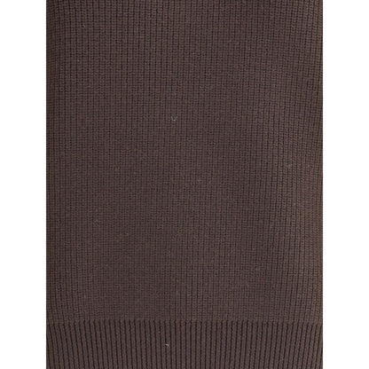 Brown Lamb Leather Sweatshirt