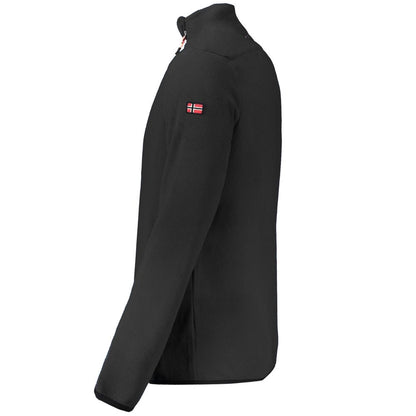 Black Polyester Men's Sweatshirt