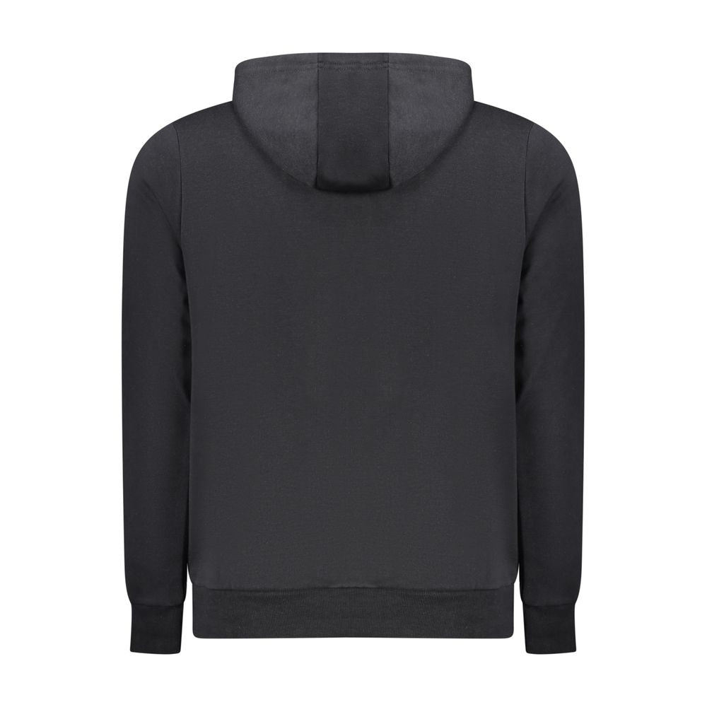 Black Cotton Men's Hooded Sweatshirt