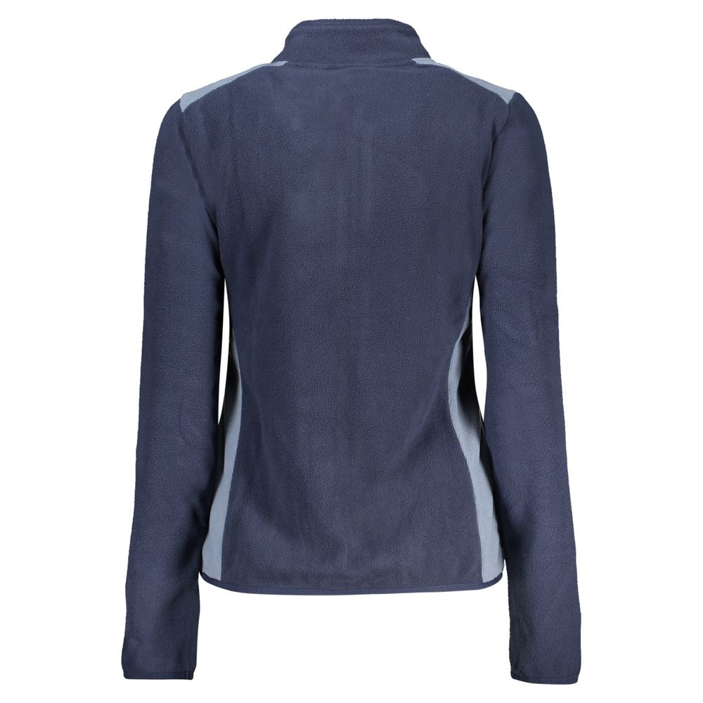 Blue Polyester Women Sweatshirt