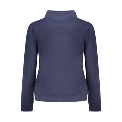 Blue Cotton Women Sweatshirt