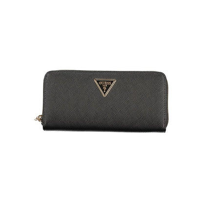 Black Polyurethane Women's Wallet