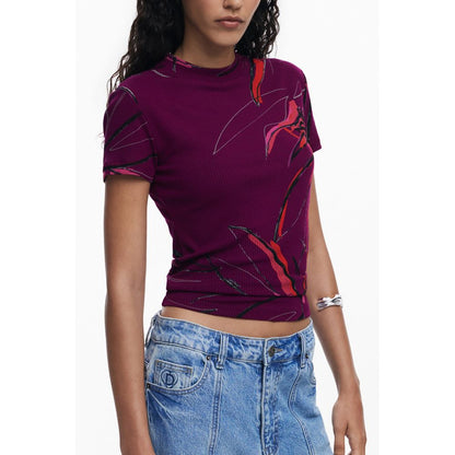 Purple Elastane T-Shirt