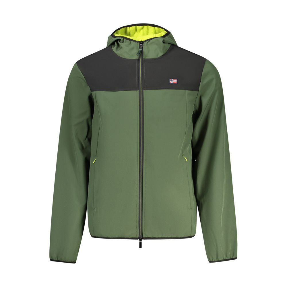 Green Polyester Men's Jacket